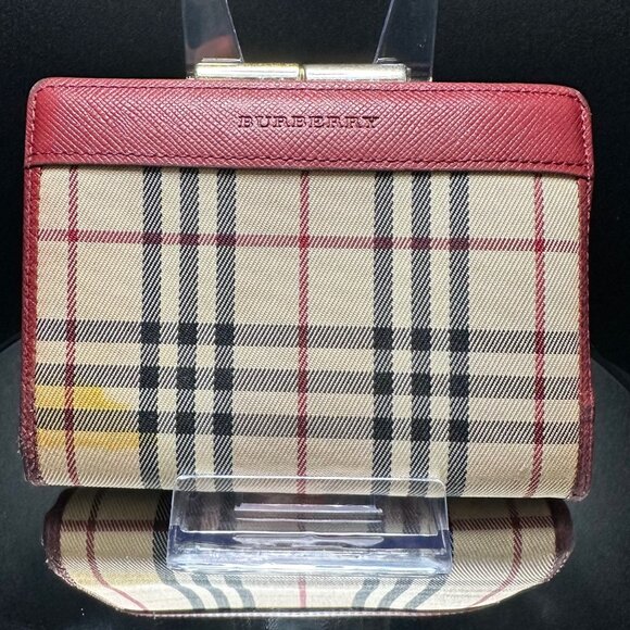 Burberry Plaid Nova Check Lock Wallet - GUC - Picture 1 of 12
